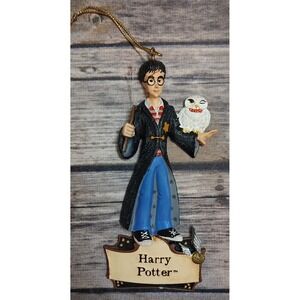 Kurt Adler Harry Potter Collection Christmas Ornament Harry Hedwig Magic Wand A1